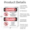 Signmission Do Not Enter When Equipment Is Bilingual Danger Sign, Plastic, 7in W x 10in L, 2PK OS-2PACK-DS-P-710-VS-1138 - alternate 7